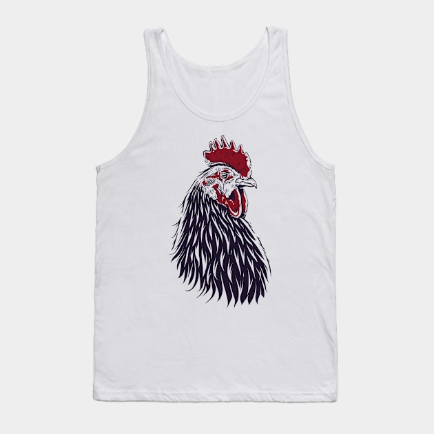 Rooster Head Tank Top by Mako Design 